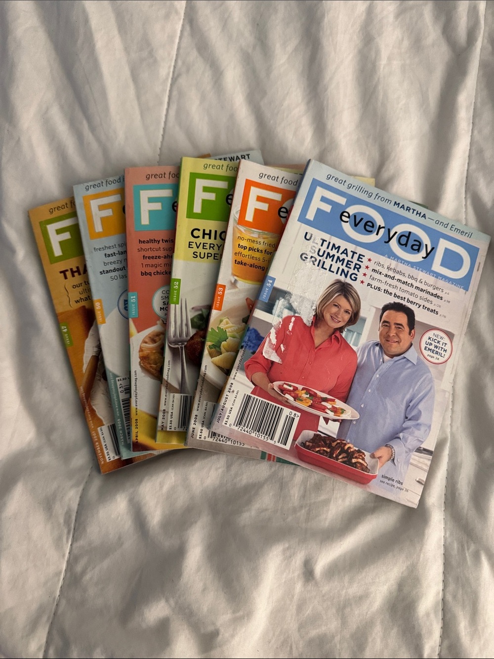 Martha Stewart Everyday Food Magazines - Set of 6 2007/2008